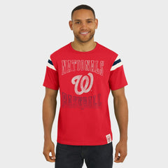 Washington Nationals Darius Rucker Collection by Fanatics Distressed Sleeve Stripe T-Shirt for sale