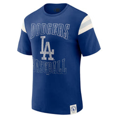 Los Angeles Dodgers Darius Rucker Collection by Fanatics Distressed Sleeve Stripe T-Shirt Online