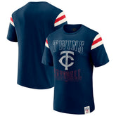 Minnesota Twins Darius Rucker Collection by Fanatics Distressed Sleeve Stripe T-Shirt Discount