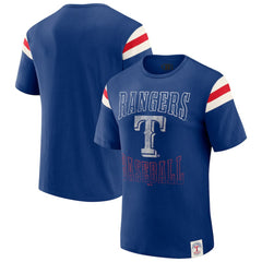 Texas Rangers Darius Rucker Collection by Fanatics Distressed Sleeve Stripe T-Shirt Near Me