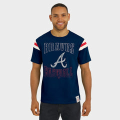 Atlanta Braves Darius Rucker Collection by Fanatics Distressed Sleeve Stripe T-Shirt Outlet