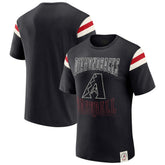Arizona Diamondbacks Darius Rucker Collection by Fanatics Distressed Sleeve Stripe T-Shirt Sale