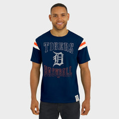 Detroit Tigers Darius Rucker Collection by Fanatics Distressed Sleeve Stripe T-Shirt Sale