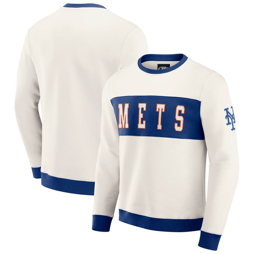New York Mets Darius Rucker Collection by Fanatics Colorblock Crewneck Sweatshirt Discount