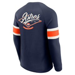 Houston Astros Darius Rucker Collection by Fanatics Waffle-Knit Raglan Long Sleeve Henley T-Shirt Outlet