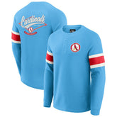 St. Louis Cardinals Darius Rucker Collection by Fanatics Waffle-Knit Raglan Long Sleeve Henley T-Shirt for sale