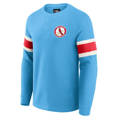 St. Louis Cardinals Darius Rucker Collection by Fanatics Waffle-Knit Raglan Long Sleeve Henley T-Shirt for sale