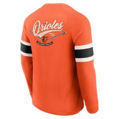 Baltimore Orioles Darius Rucker Collection by Fanatics Waffle-Knit Raglan Long Sleeve Henley T-Shirt Sale