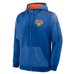 Fanatics New York Knicks Back Door Cut Play Defender Full-Zip Hoodie Blue