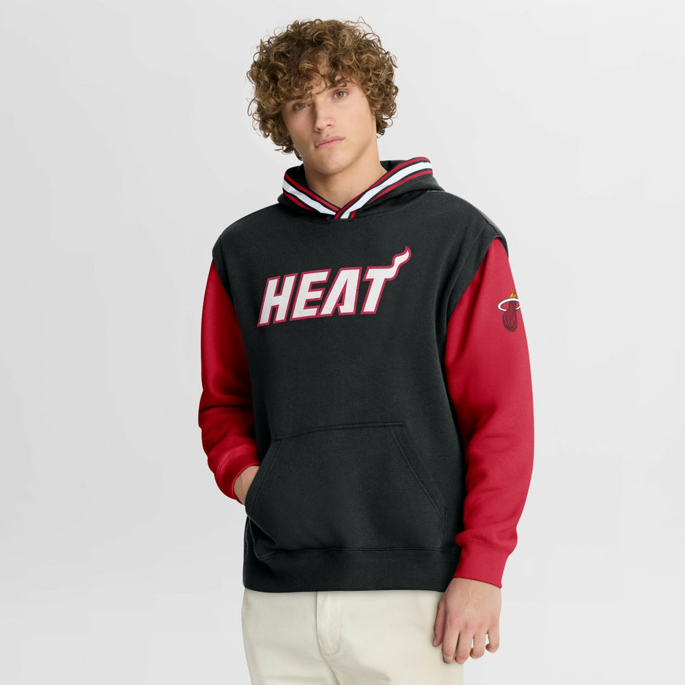 Fanatics Miami Heat Half Court Shot Clock Fastbreak Hoodie Black/Red