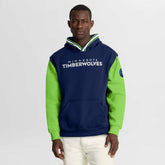 Fanatics Minnesota Timberwolves Half Court Shot Clock Fastbreak Hoodie Navy/Green