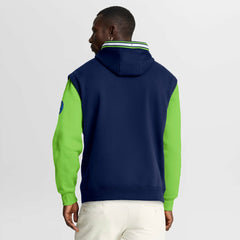 Fanatics Minnesota Timberwolves Half Court Shot Clock Fastbreak Hoodie Navy/Green