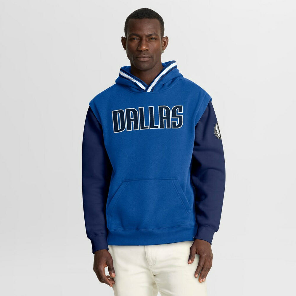 Fanatics Dallas Mavericks Half Court Shot Clock Fastbreak Hoodie Blue/Navy