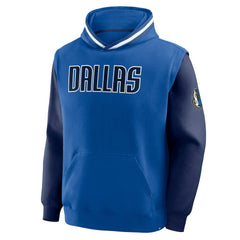 Fanatics Dallas Mavericks Half Court Shot Clock Fastbreak Hoodie Blue/Navy