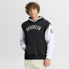 Fanatics Brooklyn Nets Half Court Shot Clock Fastbreak Hoodie Black/White