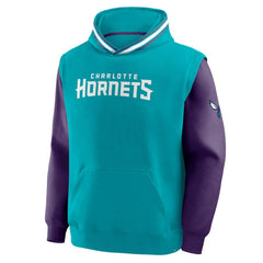 Fanatics Charlotte Hornets Half Court Shot Clock Fastbreak Hoodie Teal/Purple
