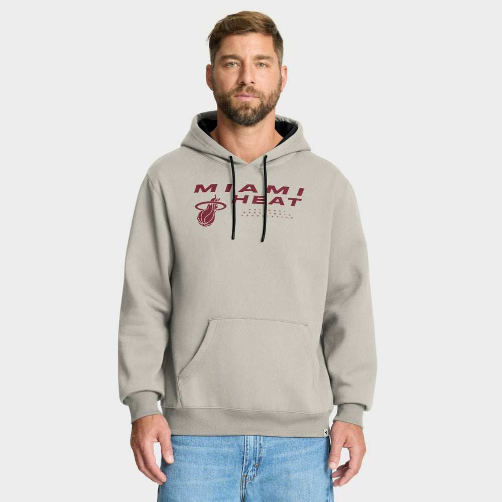 Fanatics Miami Heat Crossover Collection Blocked Shot Premium Pullover Hoodie Off White