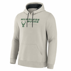 Fanatics Milwaukee Bucks Crossover Collection Blocked Shot Premium Pullover Hoodie Off White