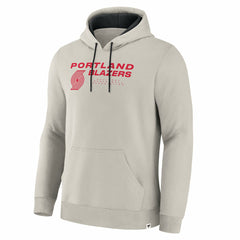 Fanatics Portland Trail Blazers Crossover Collection Blocked Shot Premium Pullover Hoodie Off White