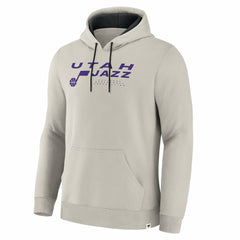 Fanatics Utah Jazz Crossover Collection Blocked Shot Premium Pullover Hoodie Off White