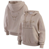 Chicago Bulls WEAR by Erin Andrews Women's Washed Pullover Crewdie Tan
