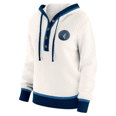 Minnesota Timberwolves WEAR by Erin Andrews Women's Plus Size Hoodie Sweater Cream