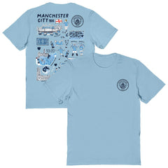Manchester City Vive La Fete Women's Impressions Artwork T-Shirt Sky Blue