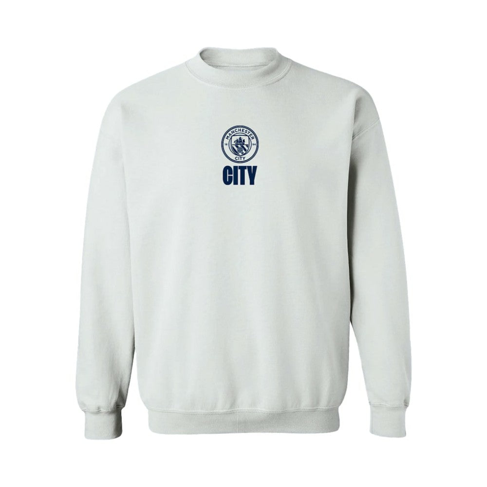 Manchester City Vive La Fete Women's Color Badge Pullover Sweatshirt White