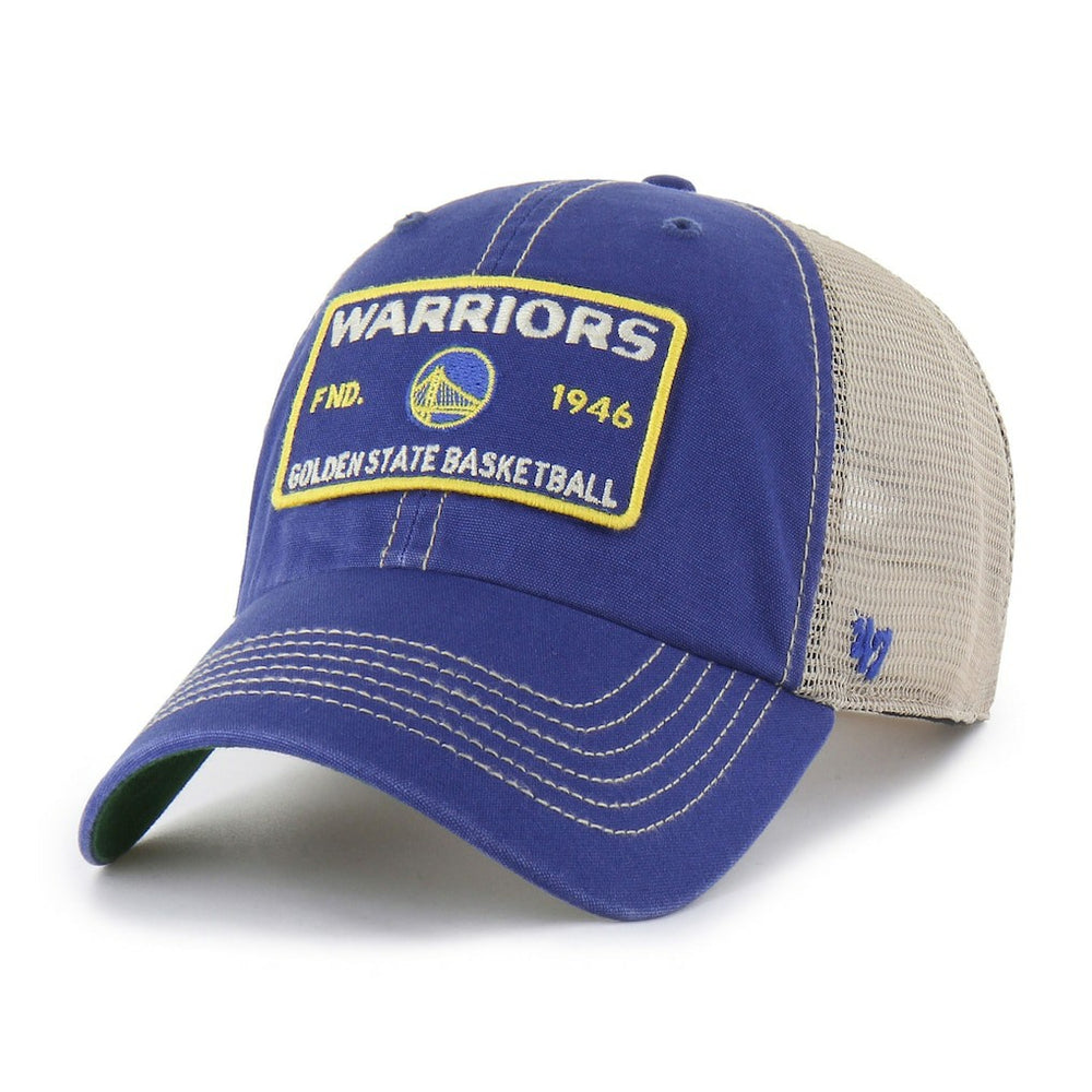 47 brand Golden State Warriors '47 Wabash Patch Clean Up Adjustable Hat Royal/Tan