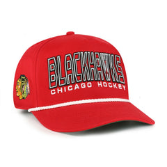 Chicago Blackhawks '47 Byline Hitch Adjustable Hat - Red | 47 brand Lifestyle