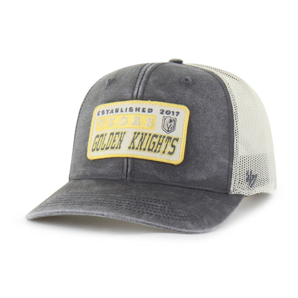 Vegas Golden Knights '47 Canteen Pigment Dyed Patch Trucker Adjustable Hat - Charcoal | 47 brand online