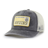 Boston Bruins '47 Canteen Pigment Dyed Patch Trucker Adjustable Hat - Charcoal | 47 brand near me