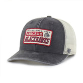 Chicago Blackhawks '47 Canteen Pigment Dyed Patch Trucker Adjustable Hat - Charcoal | 47 brand Clearance