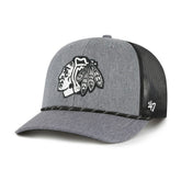 Chicago Blackhawks '47 Carbon Rope Trucker Adjustable Hat - Gray | 47 brand discount