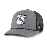 New York Rangers '47 Carbon Rope Trucker Adjustable Hat - Gray | 47 brand discount