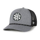 Boston Bruins '47 Carbon Rope Trucker Adjustable Hat - Gray | 47 brand near me