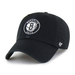47 brand Brooklyn Nets '47 Core Logo Clean Up Adjustable Hat Black