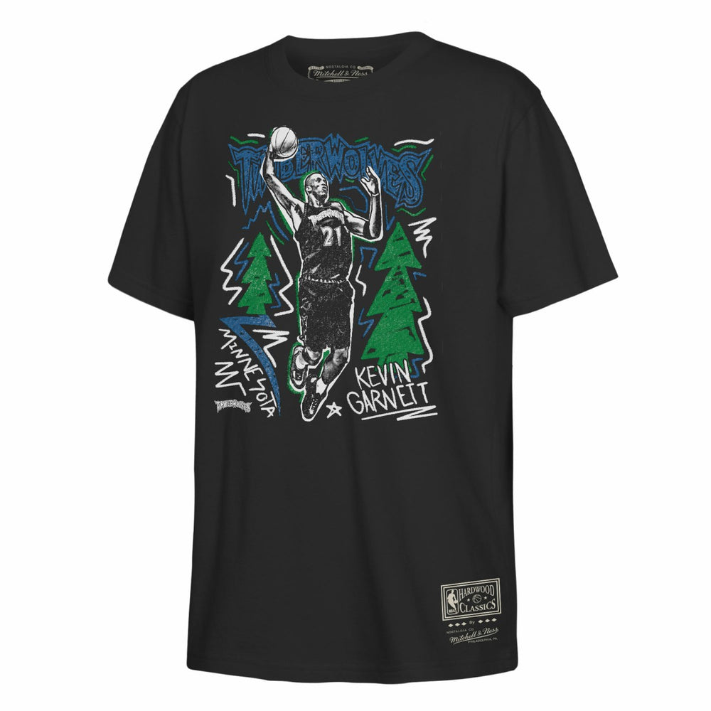 Mitchell & Ness Kevin Garnett Minnesota Timberwolves Youth Chalked Up T-Shirt Black