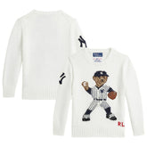 Yankees Polo Ralph Lauren Preschool Bear Pullover Sweater Sale