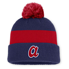 Atlanta Braves Nike Cooperstown Collection Peak Standard Cuffed Knit Hat with Pom Sale