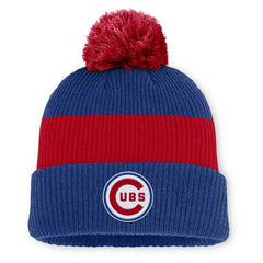 Chicago Cubs Nike Cooperstown Collection Peak Standard Cuffed Knit Hat with Pom Outlet
