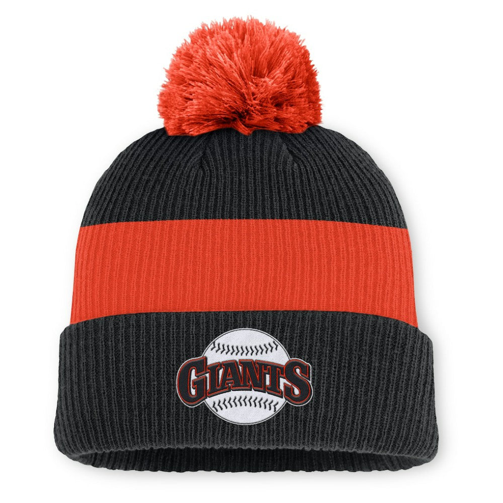 San Francisco Giants Nike Cooperstown Collection Peak Standard Cuffed Knit Hat with Pom Outlet
