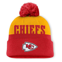 Kansas City Chiefs Punter Cuffed Knit Hat with Pom - Red - Fanatics