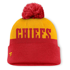 Kansas City Chiefs Punter Cuffed Knit Hat with Pom - Red - Fanatics