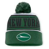 New York Jets Center Cuffed Knit Hat with Pom - Green - Fanatics