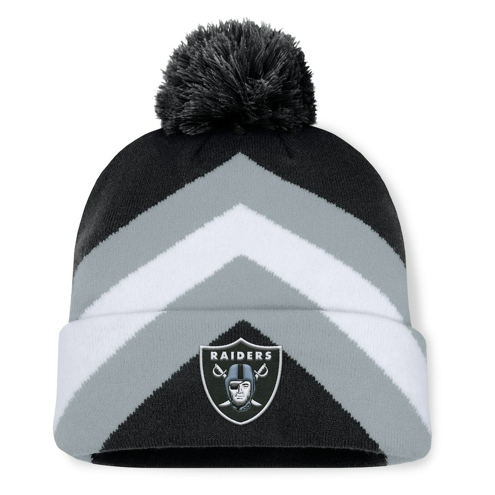 Las Vegas Raiders Women's Cornerback Cuffed Knit Hat with Pom - Black - Fanatics