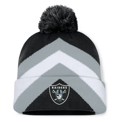 Las Vegas Raiders Women's Cornerback Cuffed Knit Hat with Pom - Black - Fanatics