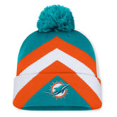 Miami Dolphins Women's Cornerback Cuffed Knit Hat with Pom - Aqua - Fanatics