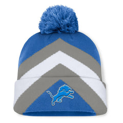 Detroit Lions Women's Cornerback Cuffed Knit Hat with Pom - Blue - Fanatics