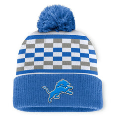 Detroit Lions Women's End Zone Cuffed Knit Hat with Pom - Blue - Fanatics